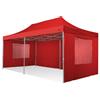 RAY BOT Gazebo pieghevole 3x6 rosso Exa 45mm alluminio TOP con finestre PVC 350g