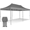 RAY BOT Gazebo pieghevole 3x6 grigio Exa 45mm alluminio senza laterali PVC 350g