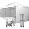 RAY BOT Gazebo pieghevole 3x6 bianco Exa 45mm alluminio con laterali PVC 350g