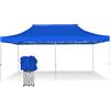 RAY BOT Gazebo pieghevole 3x6 blu professionale senza laterali PVC 350g