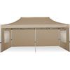 RAY BOT Gazebo pieghevole 3x6 beige gambo 40x40 con finestre. PVC 350g