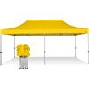 RAY BOT Gazebo pieghevole 3x6 giallo Exa 45mm alluminio senza laterali PVC 350g