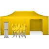 RAY BOT Gazebo pieghevole 3x6 giallo Exa 45mm TOP alluminio con laterali PVC 350g