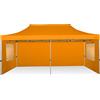 RAY BOT Gazebo pieghevole 3x6 arancione gambo 40x40 con finestre. PVC 350g