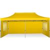RAY BOT Gazebo pieghevole 3x6 giallo gambo 40x40 con finestre. PVC 350g