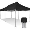 RAY BOT Gazebo pieghevole 3x6 nero Exa 55mm alluminio senza laterali PVC 350g