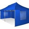 RAY BOT Gazebo pieghevole 3x6 blu Exa 55mm alluminio con finestre PVC 350g