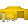 RAY BOT Gazebo pieghevole 3x6 giallo professionale con laterali PVC 350g