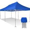 RAY BOT Gazebo pieghevole 3x6 blu Exa 55mm alluminio senza laterali PVC 350g