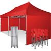 RAY BOT Gazebo pieghevole 3x6 rosso Exa 55mm alluminio con laterali PVC 350g