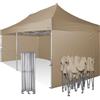 RAY BOT Gazebo pieghevole 4x8 nero Exa 55mm alluminio con laterali PVC 350g