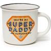 Legami - Cup Puccino, Tazza in Porcellana New Bone China, Tema Super Daddy, Take a Break Collection, Capacità 350 ml, Lavabile in Lavastoviglie, Utilizzabile in Microonde