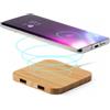 Tecnologici personalizzati Caricabatterie wireless personalizzato Square Bamboo personalizzate o neutre