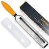 Deiss Pro Grattugia Formaggio Manuale - Per agrumi, parmigiano, zenzero, aglio, noce moscata, cioccolato, frutta, verdura - Lama molto tagliente in acciaio inox - Lavabile in lavastoviglie