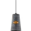 EGLO Lampadario a sospensione Honeybourne, 1 lampada a sospensione vintage, industriale, retrò, lampada a sospensione in acciaio zincato, oro anticato, nero, lampada da tavolo da pranzo, lampada da