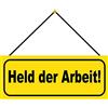 Schatzmix Targa in Metallo con Scritta in Inglese Blechschild Mann Held der Arbeit, 27 x 10 cm Latta, Lamiera, Multicolore, 27x10 cm