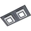 Eglo LED lampada da soffitto Masiano 1, Applique 2 luci, Lampada da parete