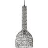 LUSSIOL Laila Sospensione 60 W, Grigio, ø23 x H60 cm