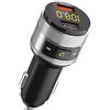 ZeaLife Trasmettitore FM Bluetooth, Trasmettitore Autoradio QC 3.0 KFZ Kit Radio Vivavoce per Adattatore Radio FM Bluetooth Wireless con Doppio Caricatore USB Supporta Chiavetta USB da 64GB