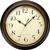 Plumeet Piccolo Orologio da Parete Retrò, Orologio Silenzioso Classico da 25cm Senza Tick, Adatto per Decorare Soggiorno, Camera da Letto, Ufficio, Alimentazione a Batteria (Numeri Arabi)