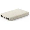 Tecnologici personalizzati Power bank 5000 mah in Paglia di Frumento con 2 porte USB personalizzate o neutre