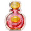 RTO EHW020 - Kit per punto croce Bottiglia I, su pannello di legno, cotone, multicolore, 4,2 x 5,9 cm