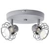 Brilliant Lampada BRILLANTE Fabi Spotrondell 2flg grigio cemento | 2x PAR51, GU10, 25W, adatto per lampade a riflettore (non incluse) | Scala da A ++ a E | Testa orientabile