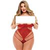 Baci Lingerie Show Me Strappy Teddy-rosso-Queen, Rosso, Taglia grossa