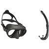 Cressi Calibro, Maschera Subacquea Unisex Adulto, Nero, Taglia Unica & Mexico, Tubo Snorkel per Immersioni, Apnea, Snorkeling Unisex Adulto, Nero, Unica