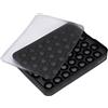 Lurch Ice Former Premium riscaldatore di Ghiaccio in Silicone con Coperchio per 42 Palline di Gelato in der Misura 2 cm, Nero, 3.5 x 15.5 x 20.5 cm