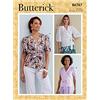 Butterick B6767E5 Misses' Top, Bianco, E5(14-16-18-20-22)