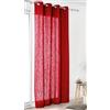 Linder 0517/69 / 375FR Tenda in Lino-Look in Tessuto Rosso con Occhielli 135 x 260 cm