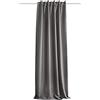 HOMEbasics Tenda acustica tinta unita | ACUSTICO | protezione da rumore, calore, freddo e correnti d'aria + oscurante, grigio | 245 x 135 cm