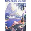 Piddix South Sea Isles - Decorazione da Parete in Legno, Multicolore, 40 x 59 cm