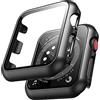 TAURI 2 Pezzi Custodia Rigida per Apple Watch Series 3/2/1 38mm Integrata 9H Pellicola Protettiva in Vetro Temperato, [Sensibile al Tocco] [HD Clear] Sottile Bumper Cover per iWatch 3/2/1 38mm
