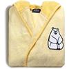 grace grand spa Accappatoio per Bambini con Motivo Ricamato, 74-80, Giallo, 100% Cotone