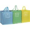 Shopper raccolta differenziata in polipropilene 30x37,5x28,5 cm personalizzate o neutre