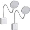SEBSON 2x Luce Notturna LED da Presa, dimmerabile, flessibile, 4W, bianco neutro 4000K, Applique da Parete - Lampada da Lettura con Spina
