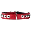 HUNTER Rocky Petit - Collare in nichel, 30/23 x 27 cm, piccolo, colore: Nappa rosso/nero