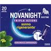OPELLA HEALTHCARE ITALY Srl NOVANIGHT Tripla Azione Bustine Con Melatonina Per Dormire, Magnesio, Griffonia, 20 Bustine Orosolubili