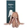 KALOO - Lapinoo - Doudou Coniglio - Peluche in Jersey e Maglia per Neonati - 25 cm - Colore Terracotta - Materiali Molto Morbidi - Confezione Regalo - dalla Nascita, K972202