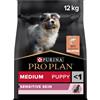 Purina Pro Plan Sensitive Skin Medium Puppy Crocchette Cane Salmone - 12 kg Croccantini per cani