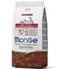 Monge Natural Superpremium Mini Puppy & Junior Monoprotein Agnello con Riso - 2,5 kg Monoproteico crocchette cani Croccantini per cani