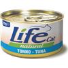 LifeCat Life Cat Natural Lattine 85 gr - Tonno - Confezione da 24 pezzi - Cibo umido per gatti - 1° ORDINE? scegli lo sconto BZR5 / BZR20 + 200 punti fedeltà