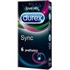 Durex Sync Preservativi Ritardanti e Stimolanti 6 Pezzi