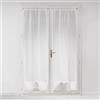 Douceur d'Intérieur, Coppia di Tende passapasta (2 x 70 x 240 cm) Milza Bianco Voile Tessuto