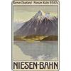 Schatzmix Blechschild Niesen-Bahn Berner Oberland Metallschild 20x30 cm Wanddeko Tin Sign Targa di Metallo da Parete, Lamiera, Multicolore