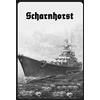 Schatzmix Blechschild Retro Scharnhorst (Kriegsschiff s/w) Metallschild Wanddeko 20x30 cm Targa di Metallo da Parete, Lamiera, Multicolore, 20 x 30 cm