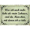 Schatzmix Blechschild Was ICH Noch Mehr Liebe Als Mein Zuhause. 20x30 Wanddeko Tin Sign Targa di Metallo da Parete, Lamiera, Multicolore, 20x30 cm
