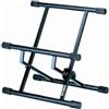 QUIK LOK - BS/317 SUPPORTO PER AMPLIFICATORE Supporto Basso ad Inclinazione Regolabile, In Acciaio Saldato ad Arco, Dotato di Supporti in Gomma e Piedi Regolabili, Colore Nero